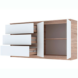 Фото Комод Брайт 1580 Дуб Сонома + Білий