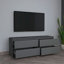 Фото Тумба ТВ Брайт 1392 Шухляди Антрацит