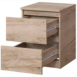 Фото Тумба нічна Брайт 2 ящ. Дуб Крафт Сірий