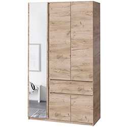 Фото Шафа Брайт 1221х520х2000 з полицями Дуб Крафт Сірий