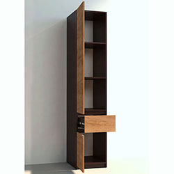 Фото Шафа Брайт 400х520х2000 Венге + Дуб Крафт Золотий