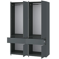 Фото Шафа Брайт 1600х520х2000 (800+800) Антрацит