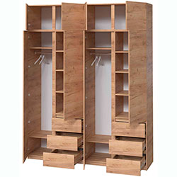 Фото Шафа Брайт 2000х520х2400 Дуб Крафт Золотий