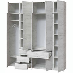 Фото Шафа Брайт 2221х520х2400 Дуб Крафт Білий