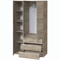 Фото Шафа Брайт 1200х520х2000 Дуб Крафт Сірий