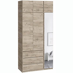 Фото Шафа Брайт 1200х520х2000 Дуб Крафт Сірий