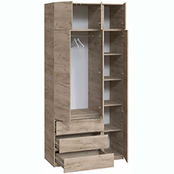 Фото Шафа Брайт 1200х520х2000 Дуб Крафт Сірий