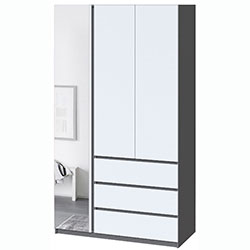 Шафа Брайт 1200х520х2000 Антрацит + Білий