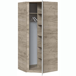 Фото Шафа кутова Брайт 850 Дуб Крафт Сірий + Дуб Крафт Білий