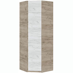 Фото Шафа кутова Брайт 850 Дуб Крафт Сірий + Дуб Крафт Білий