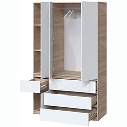 Фото Шафа Брайт 1300х520х2000 Дуб Сонома + Білий