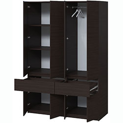 Фото Шафа Брайт 1400х520х2000 з полицями Венге Магія
