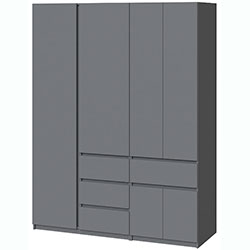 Шафа Брайт 1600х520х2000 (1000+600) Антрацит