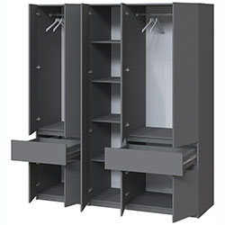 Фото Шафа Брайт 1821х520х2000 Антрацит