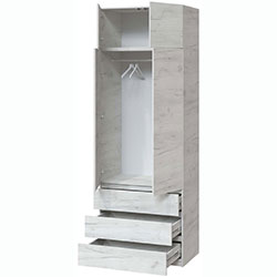 Фото Шафа Брайт 900х520х2400 Дуб Крафт Білий