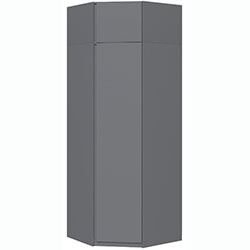 Шафа кутова Брайт 850х850х2400 Антрацит