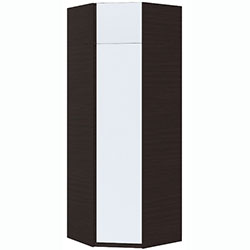 Шафа кутова Брайт 850х850х2400 Венге + Білий