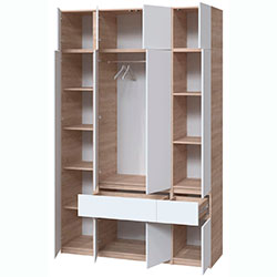 Фото Шафа Брайт 1621х520х2400 Дуб Сонома + Білий