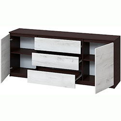 Фото Комод Брайт 1800 Венге + Дуб Крафт Білий