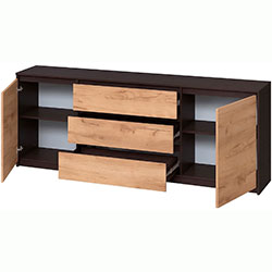 Фото Комод Брайт 1800 Венге + Дуб Крафт Золотий