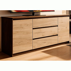 Комод Брайт 1800 Венге + Дуб Крафт Сірий