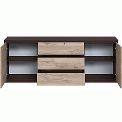 Фото Комод Брайт 1800 Венге + Дуб Крафт Сірий