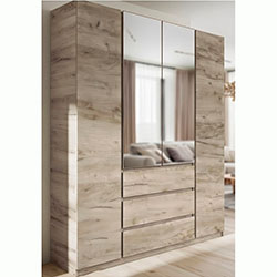 Шафа Брайт 1640х520х2000 Дуб Крафт Сірий