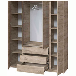 Фото Шафа Брайт 1640х520х2000 Дуб Крафт Сірий