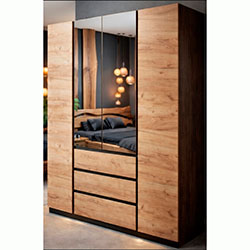 Шафа Брайт 1640х520х2000 Венге + Дуб Крафт Золотий