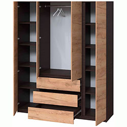 Фото Шафа Брайт 1640х520х2000 Венге + Дуб Крафт Золотий