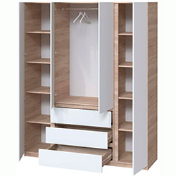 Фото Шафа Брайт 1640х520х2000 Дуб Сонома + Білий