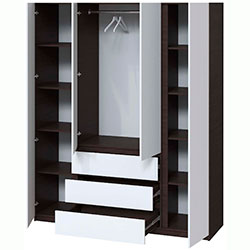 Фото Шафа Брайт 1640х520х2000 Венге + Білий