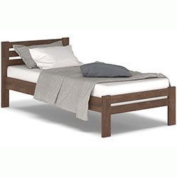 Фото Ліжко дерев’яне Алекс 90х200 Горіх Світлий