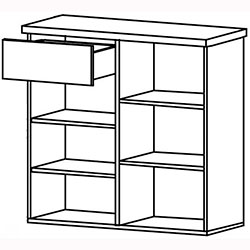 Фото Комод 2Д1Ш Лора