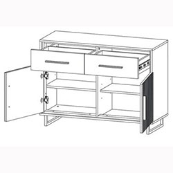 Фото Комод 2Д2Ш Стелла