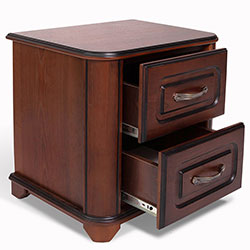 Фото Тумба приліжкова Феліція Еліт Темний Горіх Патина