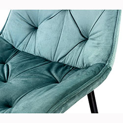 Фото Стілець Прадо Grace Чорний + Аквамарин