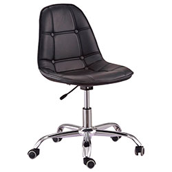 Фото Стілець комп’ютерний Марсель Office Шкірзамінник Чорний