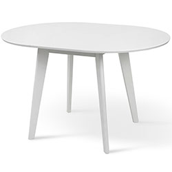 Фото Стіл обідній Модерн Круглий Колібрі Білий + Білий