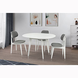 Фото Стіл обідній Модерн Круглий Колібрі Білий + Білий
