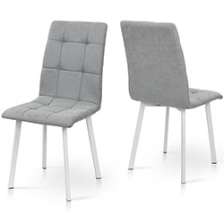 Фото Стілець Трініті Фіджі Білий + Світло-Сірий Аляска 08