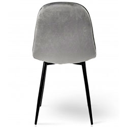 Фото Стілець Марс Grace Чорний + Велюр Сірий