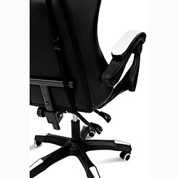 Фото Стілець комп’ютерний Слім Office Чорний + Білий