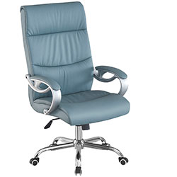 Фото Стілець комп’ютерний Ентер Лайт Office Сіро-Блакитний