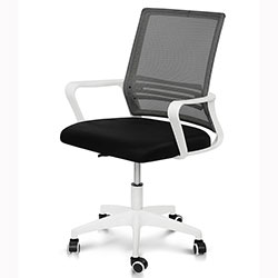 Стілець комп’ютерний Веб Office Чорний + Білий