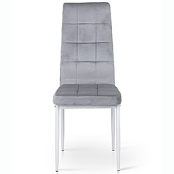 Фото Стілець Айс Grace Білий + Велюр Світло-Сірий