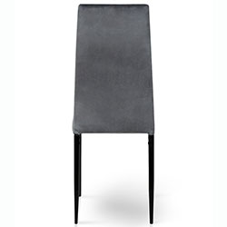 Фото Стілець Айс Grace Чорний + Велюр Темно-Сірий