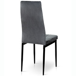 Фото Стілець Айс Grace Чорний + Велюр Темно-Сірий