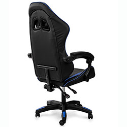 Фото Стілець комп’ютерний Слім Office Чорний + Синій