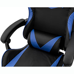 Фото Стілець комп’ютерний Слім Office Чорний + Синій